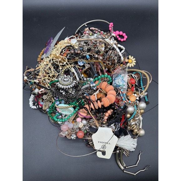 10.3 lb Costume Jewelry Lot – Wearable & Broken for Repair or Resale